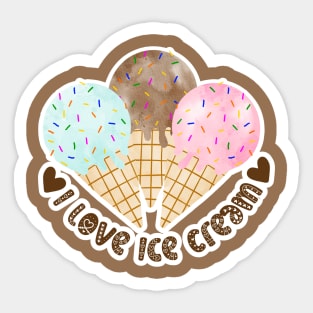 I love Ice Cream Sticker